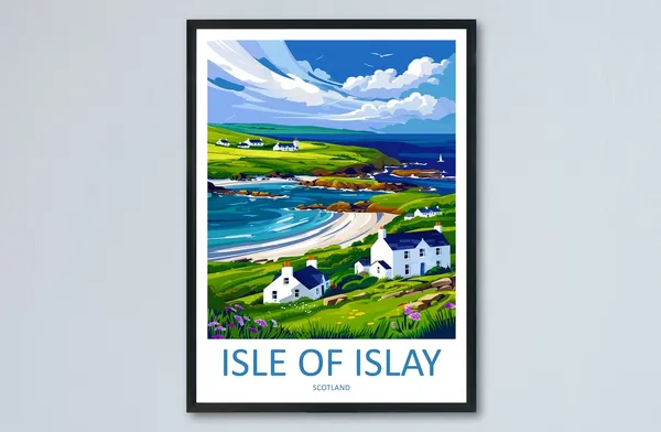 Isle Of Islay Travel Poster, Scotland Wall Art