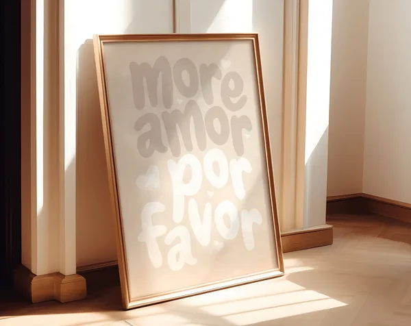 More Amor Por Favor Boho Quote Art Print