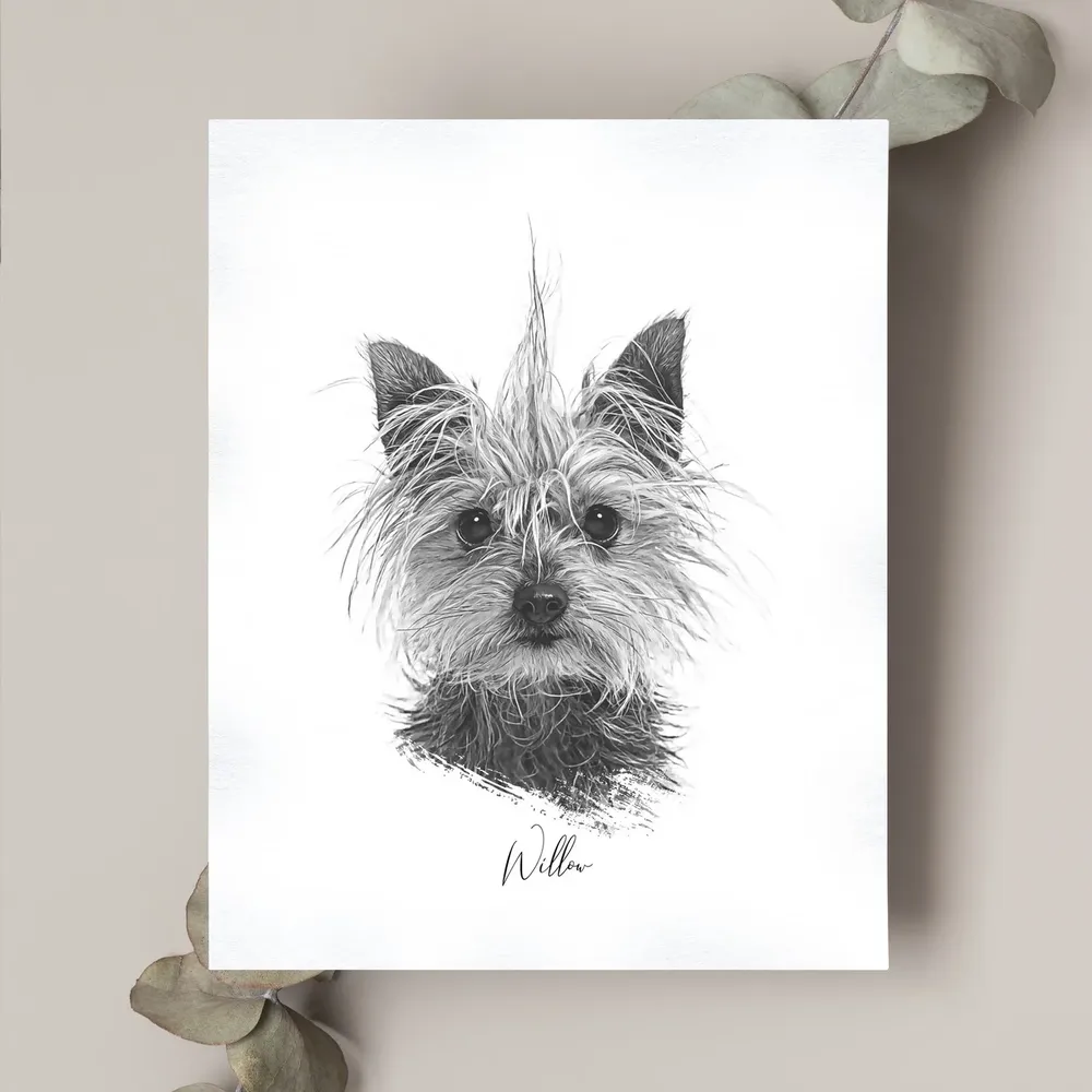 Custom Pet Portrait for Dogs and Cats, Art Print - Image 2