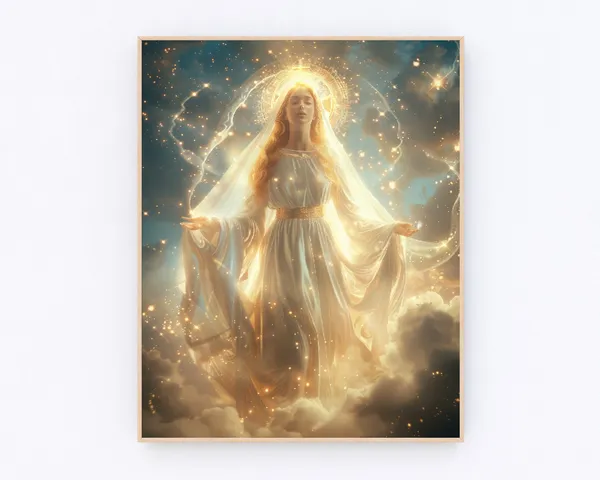 Blessed Virgin Mary Christian Prayer Art Print