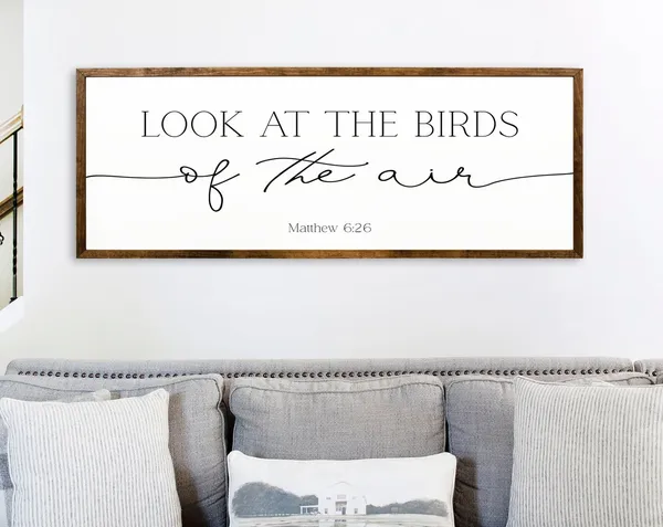 Matthew 6:26 Birds of the Air Scripture Art Print