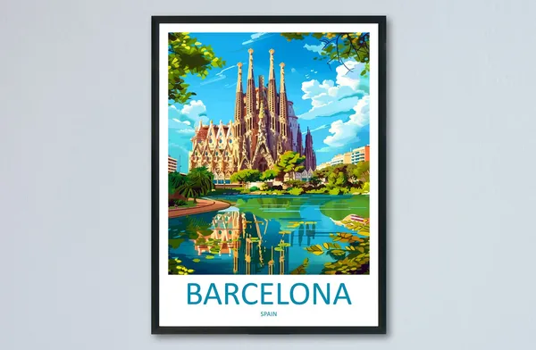 Barcelona Gift For Art Lovers Travel Poster