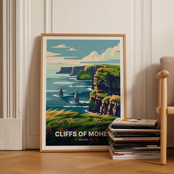 Cliffs Of Moher Home Decor Travel Poster