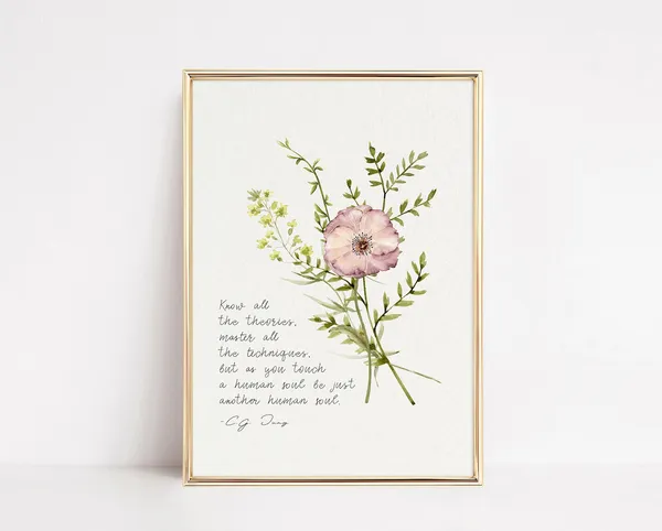 Carl Jung Quote, Psychology Quote Art Print