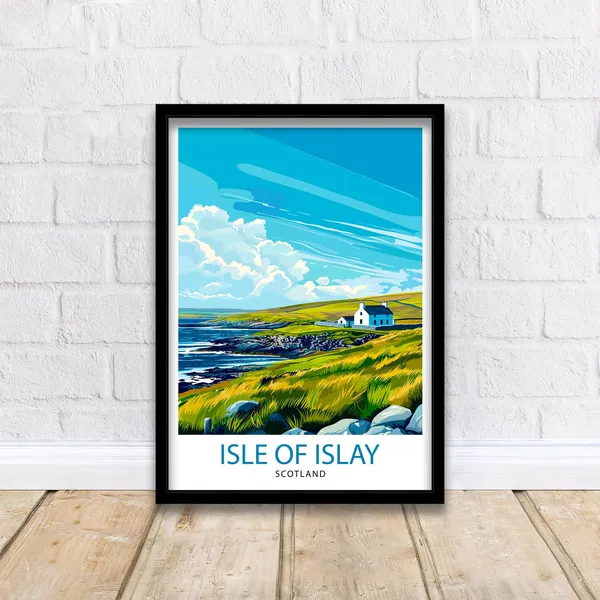 Isle Of Islay Scotland Travel Poster, Wall Decor