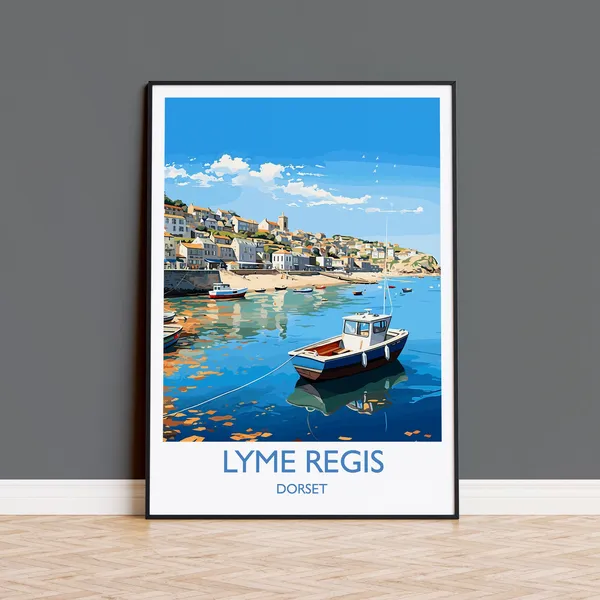 Lyme Regis Travel Poster, Dorset England