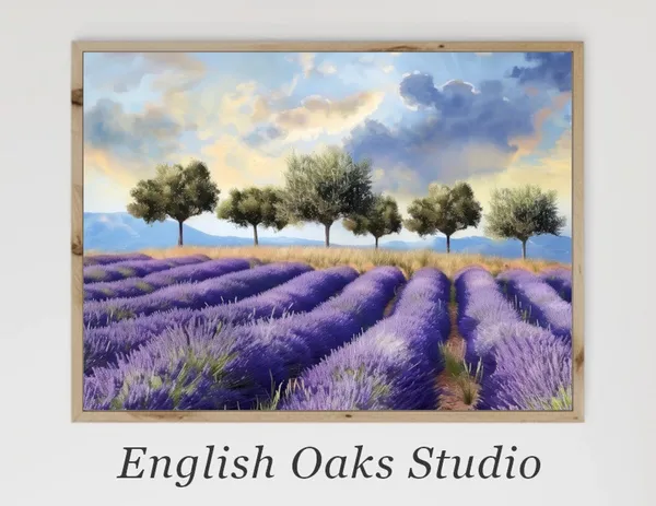French Country Lavender Fields, Provence Art Print