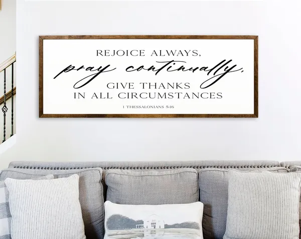 1 Thessalonians 5:16 Rejoice Always, Farmhouse Art Print