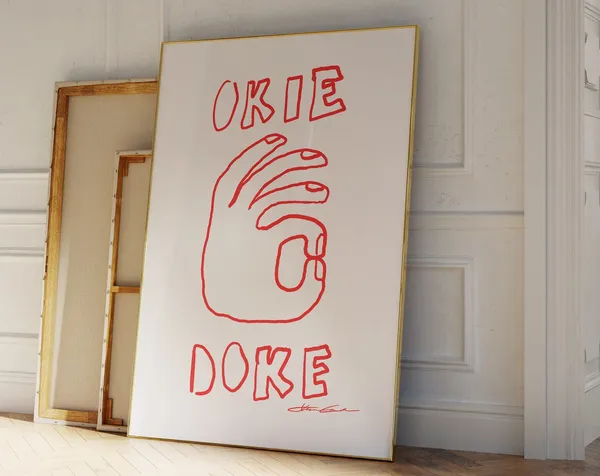 Okie Doke Mid-Century Typography Art Print