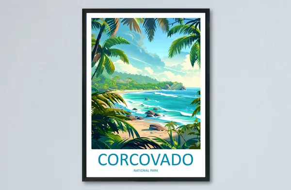 Corcovado National Park Travel Poster, Costa Rica