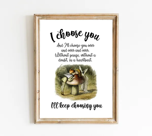 Family And Love I Choose You Sign, Home Decor