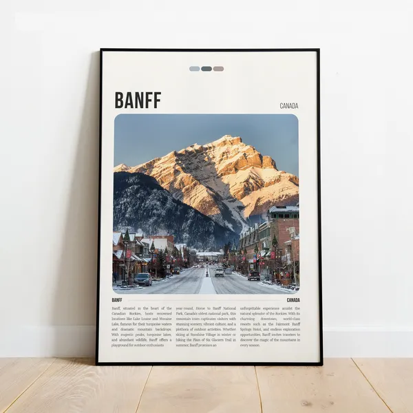 Banff Travel Poster, Alberta Mountain Landscape