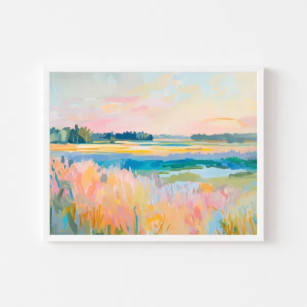Abstract Landscape, Whimsical Maximalist Art Print