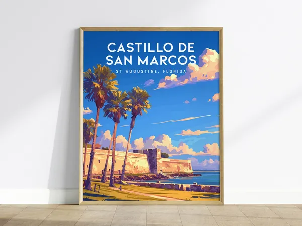 Castillo De San Marcos Travel Poster, St Augustine
