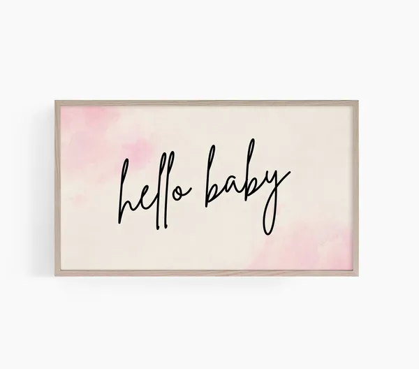 Hello Baby Baby Shower Art Print