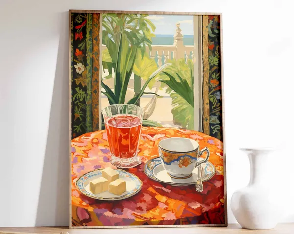 Arabic Coffee Print, Vintage Syrian Food Poster