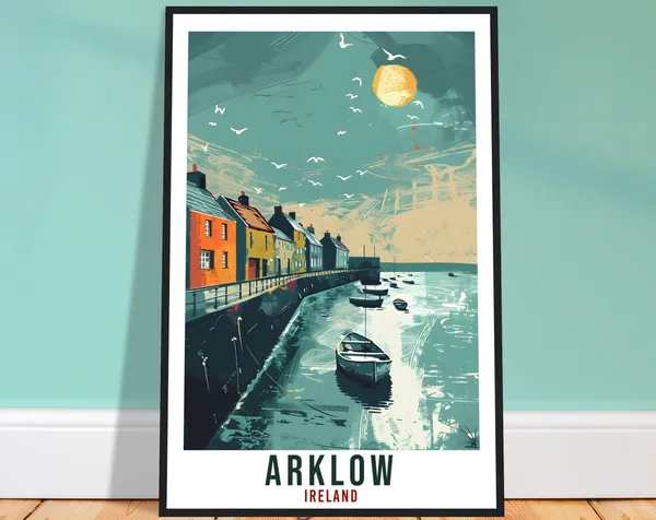 Arklow Travel Poster, Ireland Wall Art