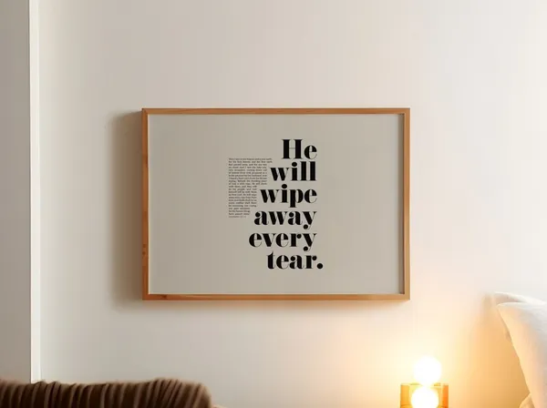 He Will Wipe Away Every Tear Scripture Art Print