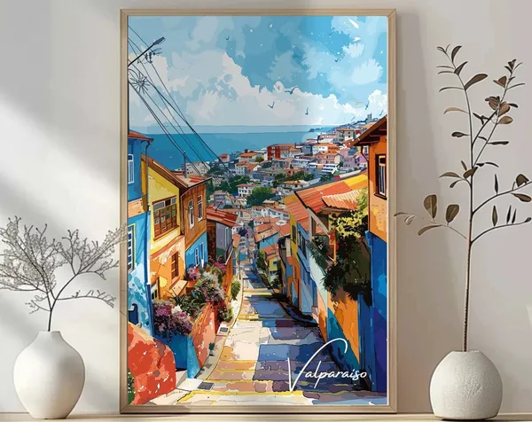 Valparaiso, Chile Painting Art Print