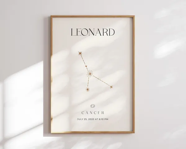 Personalized Zodiac Sign Poster, Astrology Art Print