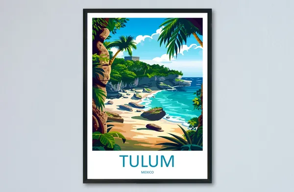 Tulum Travel Poster, World & Cultural Art