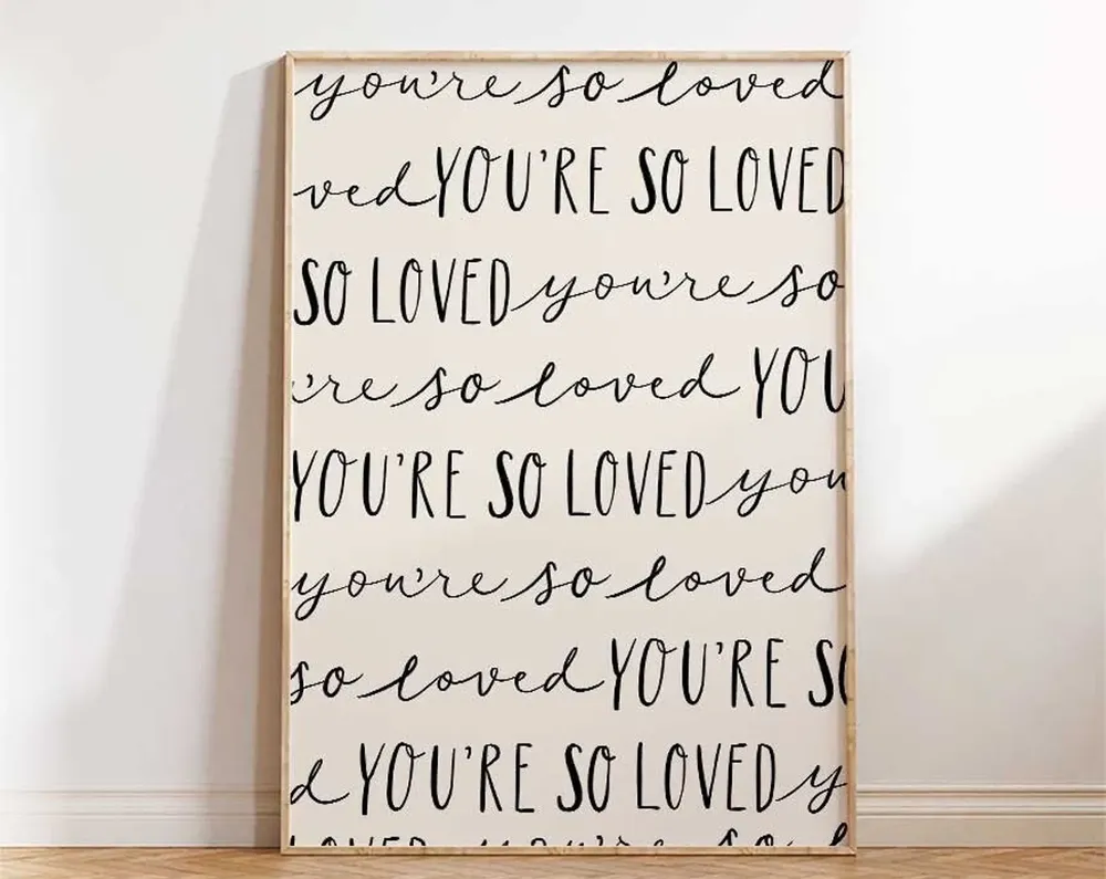 Youre So Loved Nursery Quote Art Print