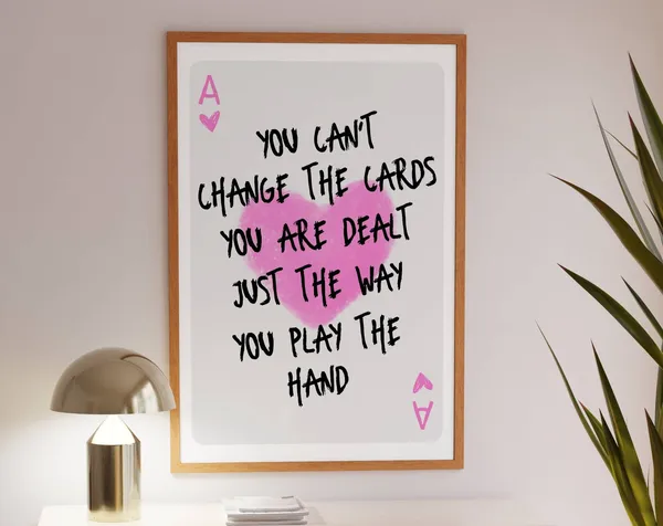 Ace Positive Saying Typography Art Print, Retro Dorm Decor