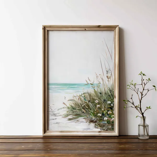 Serene Beach Coastal Home Decor Art Print