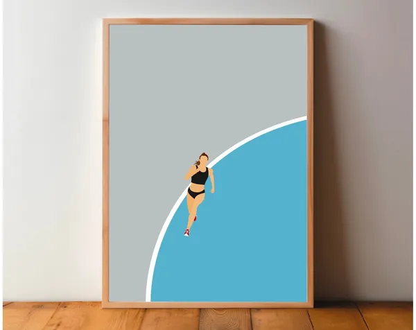 Runner Poster, Marathon Athletics Art Print
