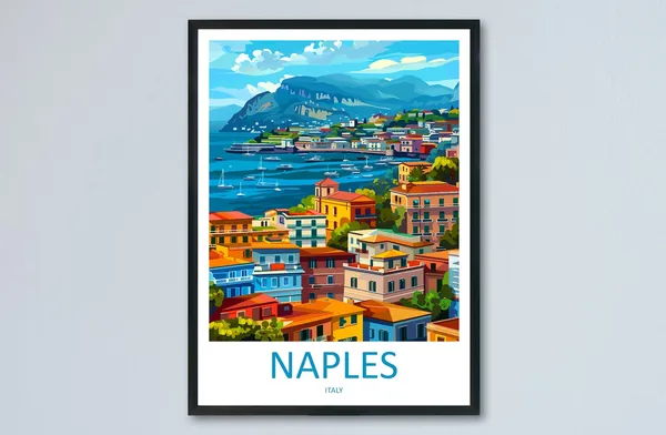 Naples Italy Travel Print Gift Wall Art Print