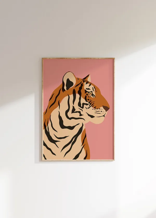 Tiger Jungle Safari Modern Boho Art Print