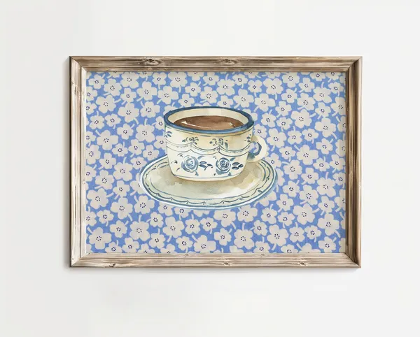 Coffee With Grandma Vintage Nursery Wall Art