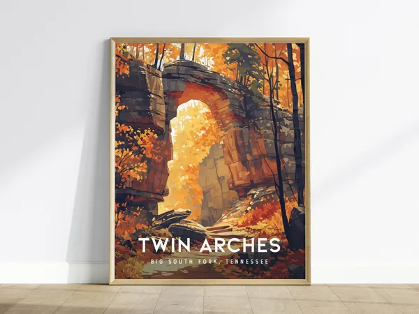 Twin Arches Trail, Big South Fork Tennessee Poster
