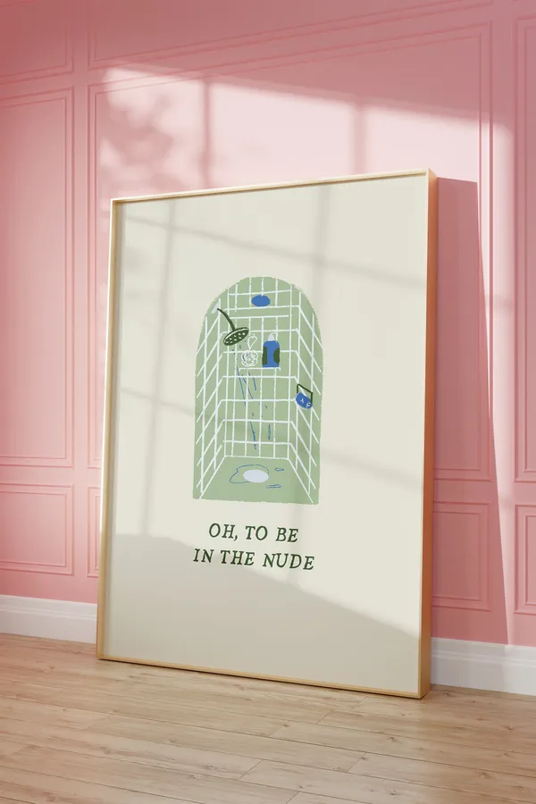 Cute Bathroom Shower Quote Poster Print