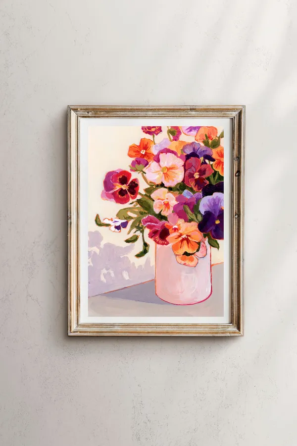 Pansy Print, Floral Art Print