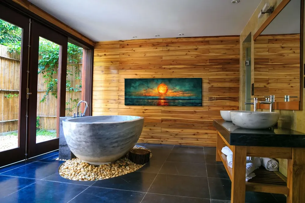 Panoramic Mid-Century Modern Sunset Wall Art Print - Image 5