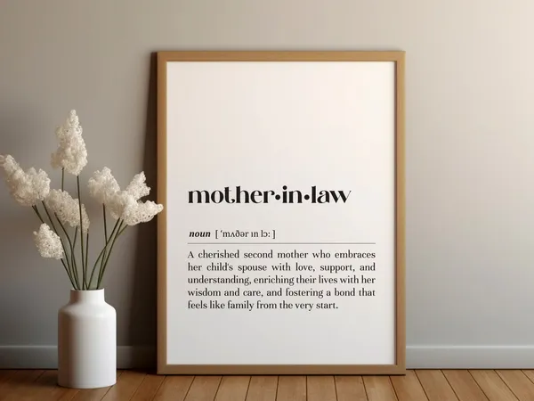 Mother In Law Definition Typography Poster Print