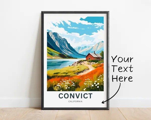 Convict Lake Travel Poster, California Wall Art