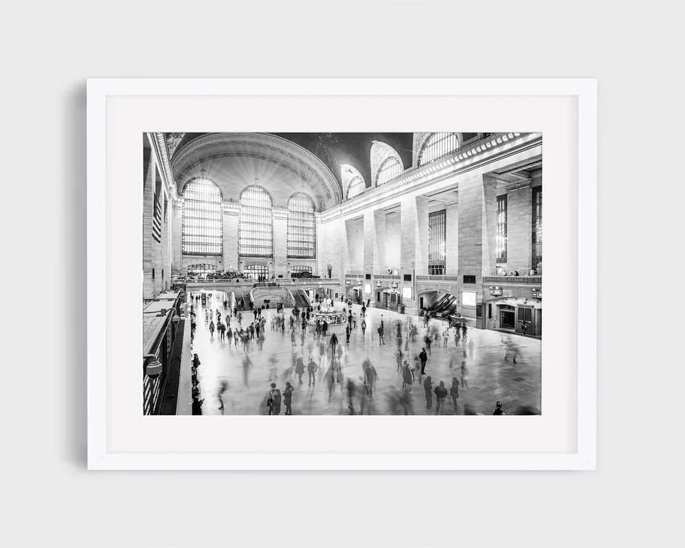 Grand Central Station Black And White New York Art Print