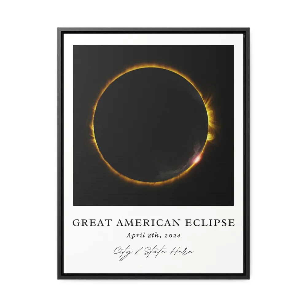 Custom Eclipse Artwork 2024 Solar Souvenir Art Print