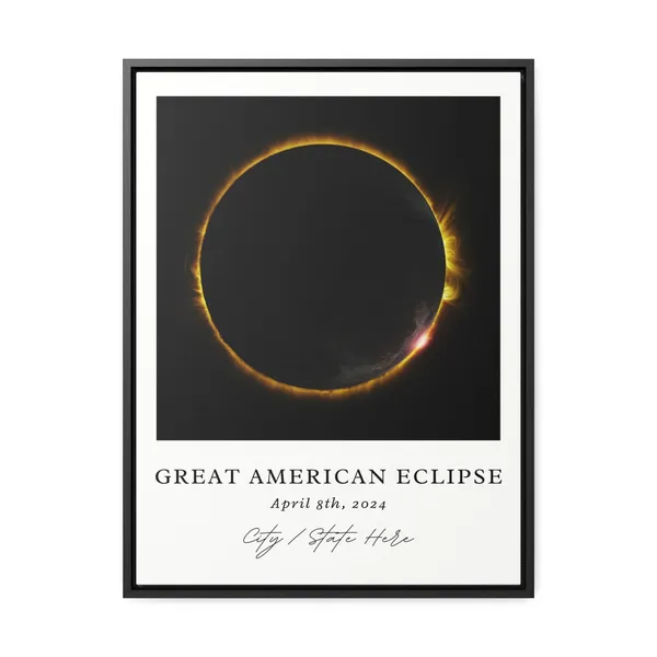 Custom Eclipse Artwork 2024 Solar Souvenir Art Print