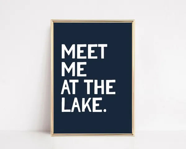 Meet Me At The Lake Lake House Art Print