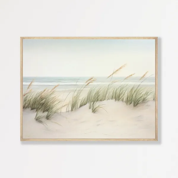 Beach Grass Minimalist Coastal Wall Art Print