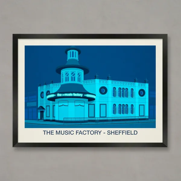 The Music Factory Sheffield Travel Poster