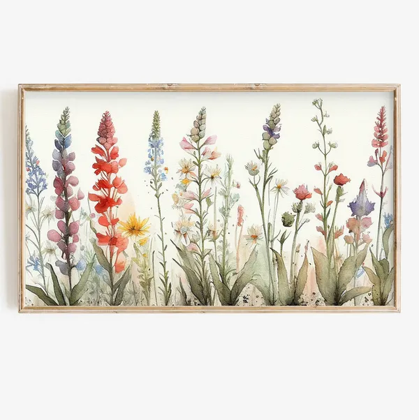 Spring Cottagecore Soft Floral Watercolor Art Print