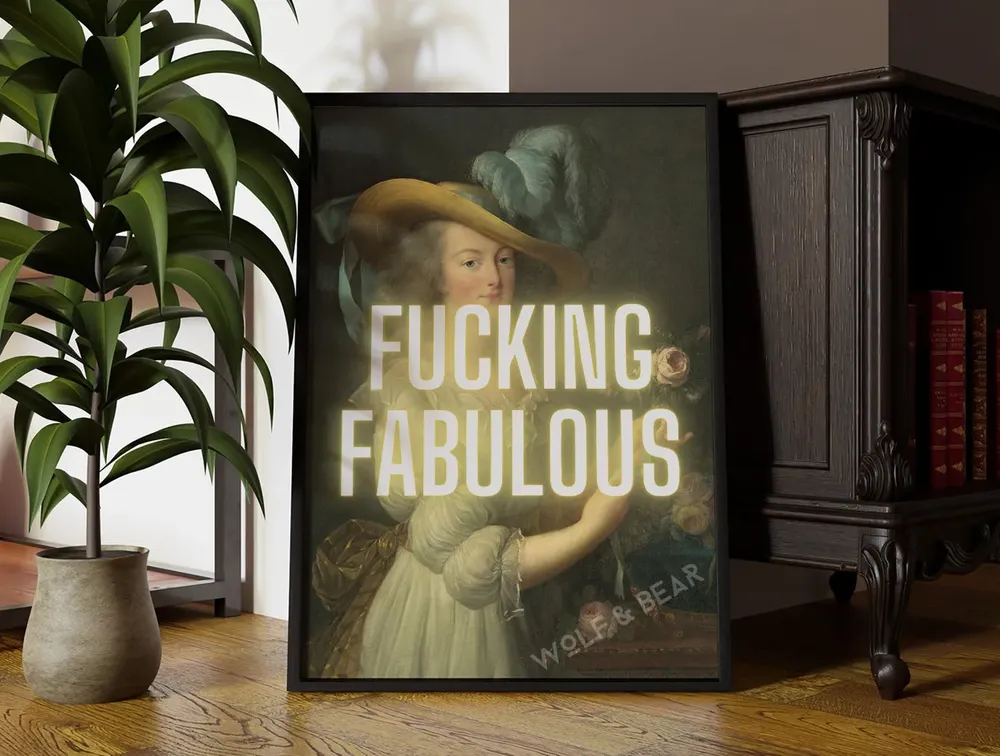 Fucking Fabulous Vintage Portrait Poster Print