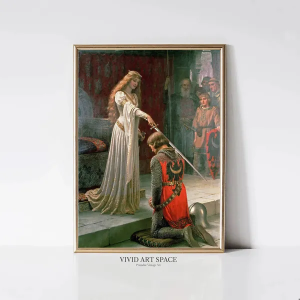 The Accolade Pre-Raphaelite Vintage Portrait Print