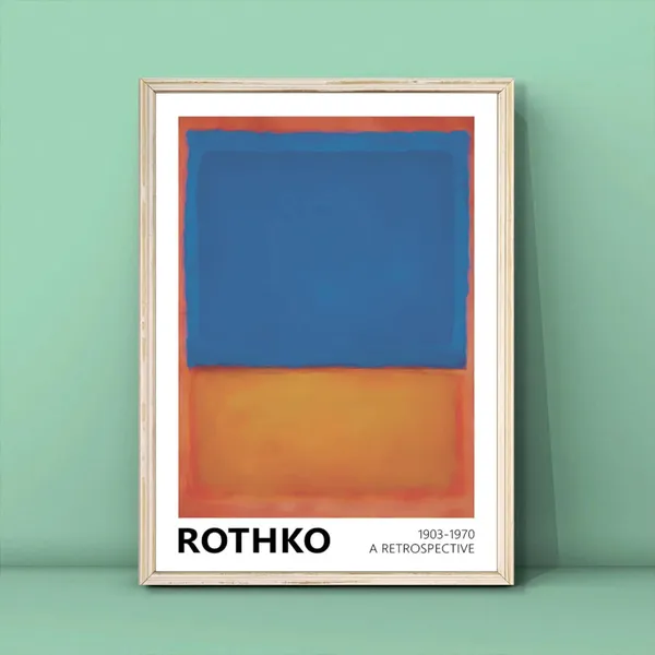 Mark Rothko Blue Orange 1955 Poster, Minimalist Decor