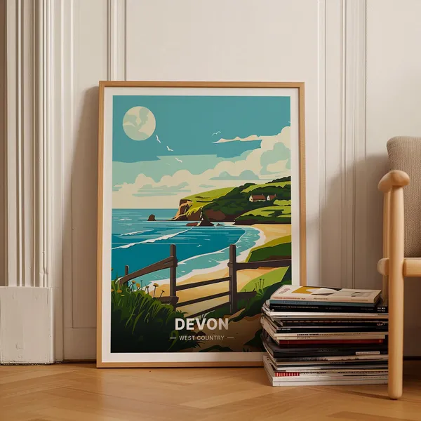 Devon Travel Poster, West Country Art Print