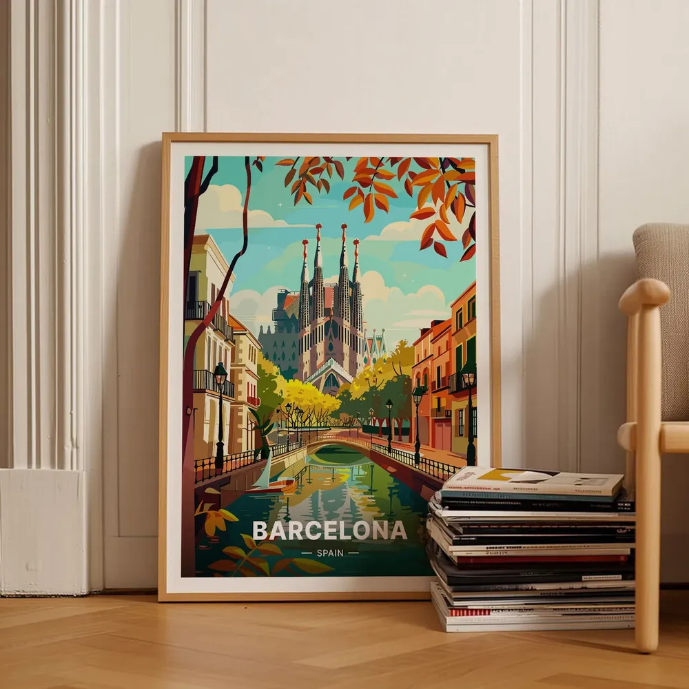 Barcelona Home Decor Travel Poster